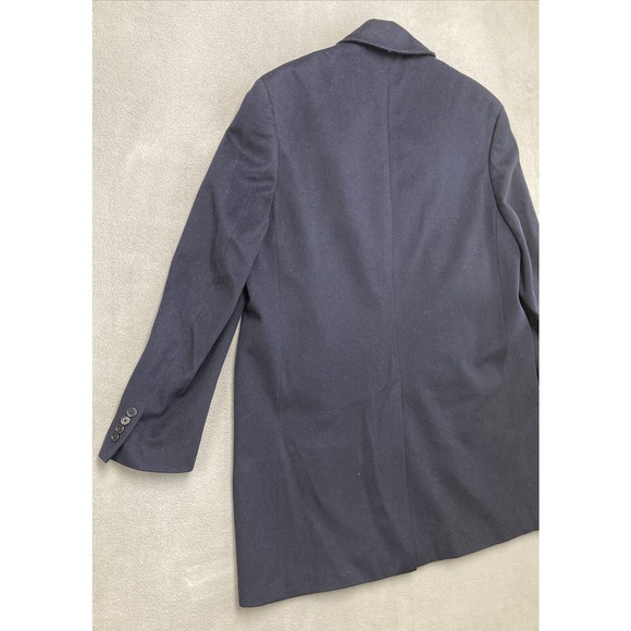 LORO PIANA Storm System Coat Jacket Button Up Wool 46 R Navy Blue 2XL - Picture 11 of 12